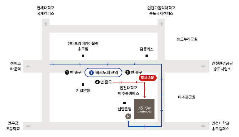 다르미앙 위치 약도